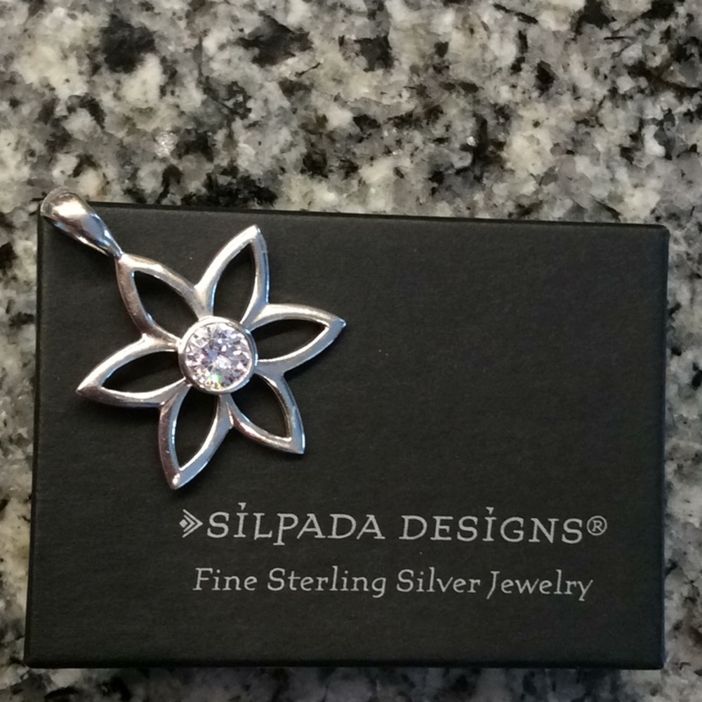 Silpada CZ Flowers Pendant